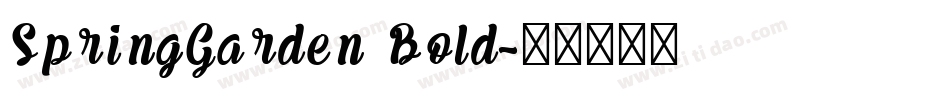 SpringGarden Bold字体转换